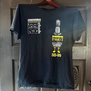 Nickelodeon SpongeBob Black Cotton T-Shirt L